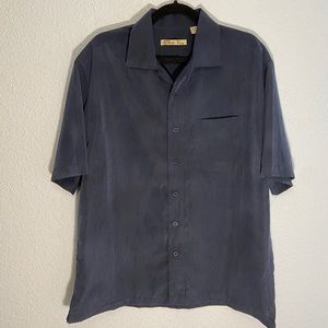 Dark Blue Collared Short Sleeve